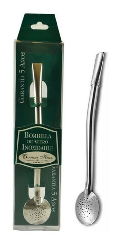 Imagen 2 de 8 de Bombilla Mate Acero Inoxidable Terrani Verde