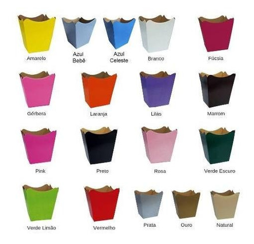 Imagem 1 de 1 de 30 Cachepô Médio Papel Cores Festas Flores Decoração