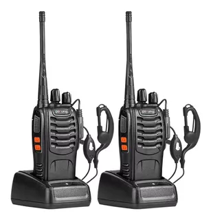 Bf-888s Walkie Talkie 2 Radios Con Cargador Y Audífonos