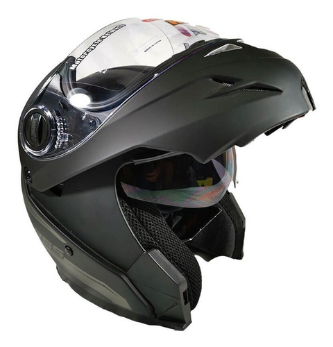 Casco Moto Hawk Vector Rebatible Modular Doble Visor Mate S