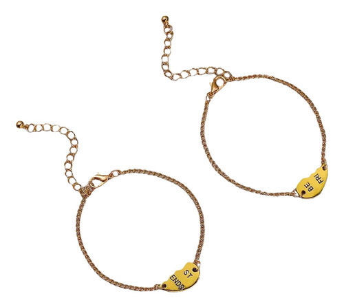 Juego De 2 Pulseras De Con Dijes De Aleación Para El Día