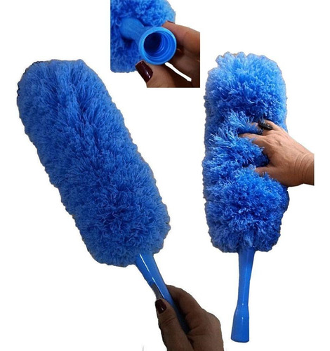Rodo Limpa Vidros Extensor 9 Mts Com Espanador Eletrostático