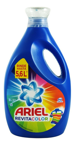 Detergente Ariel Revitacolor Líquido 2.8 Litros