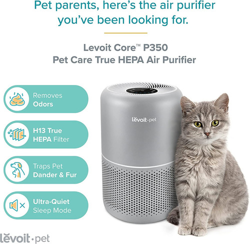 Imagen 2 de 8 de Purificador Aire Levoit Ideal Alergias A Mascota Area 20m2
