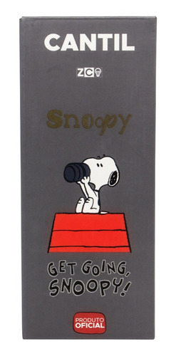 Imagem 4 de 4 de Cantil Max Get Going Snoopy Aluminio Fosco 400 Ml