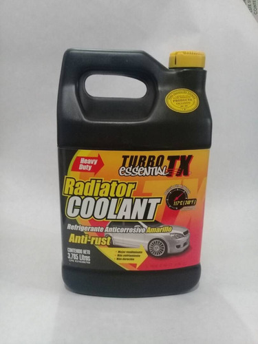 Refrigerante Turbo Tx  Amarillo Para Carros Marcas Chinas