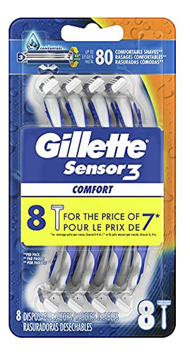 Gillette Sensor3 Comfort Barbeadores Descartáveis Masculinos