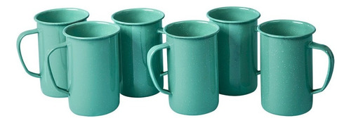 Juego De Tazas (tarro) Cervecero De Peltre, 6 Piezas Menta