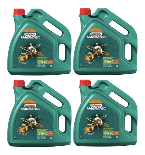 Aceite Castrol Magnatec 10w40 Diesel Bencina Caja 16l (4lx4)