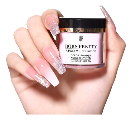 Polímero Rosa, Blanco Y Clear, Born Pretty Acrílico 10 Grs