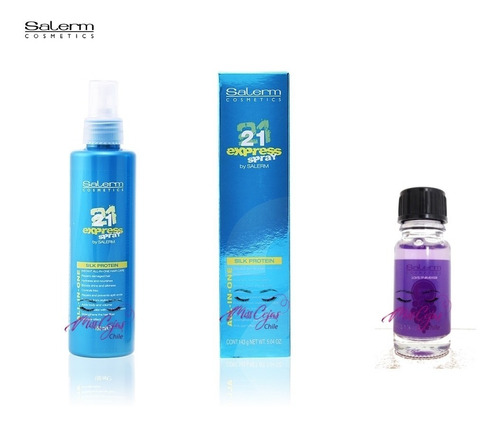 Kit Salerm 21 Express Spray Proteina Seda Y Aceite Uva