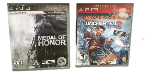 Medal Of Honor + Uncharted 2 Playstation 3 Físicos Originale (Reacondicionado)