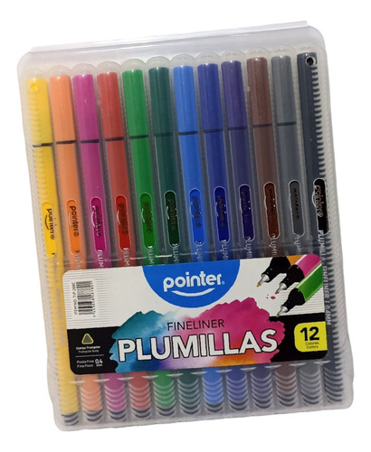 Plumillas Rotulador Punta Ultrafina Pointer 12 Col