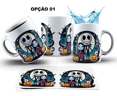 Caneca 325ml Jack Skellington E Sally