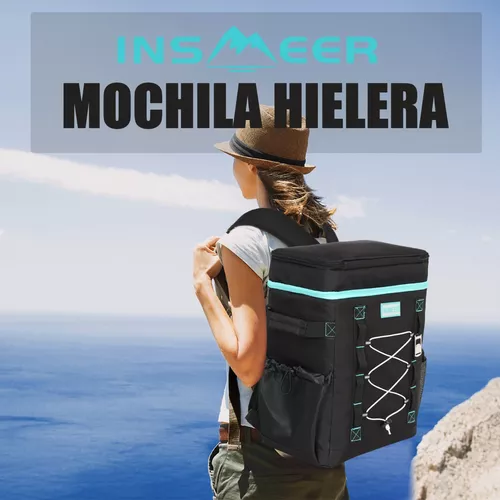  Mochila térmica térmica a prueba de fugas, mochila grande con  bolsa de hielo y 3 bolsillos de refrigeración, mochila portátil para  mujeres y hombres : Deportes y Actividades al Aire Libre