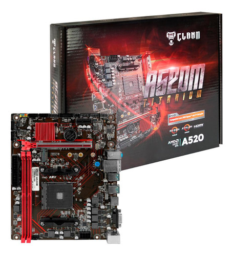 Placa Mae A520m Titanium Ddr4 M.2 Nvme Socket Am4