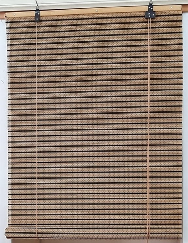 Cortina De Enrollar Bamboo Hilo C/negro 0,90x2,00 Deco Hogar