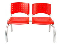 Comprar Silla Tandem X2 Asientos Salas De Espera Consultorio Plastico Caño Gris Metalizado Asientos Reforzados