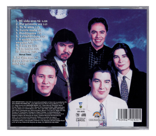 Los Temerarios Mi Vida Eres Tú Disco Cd