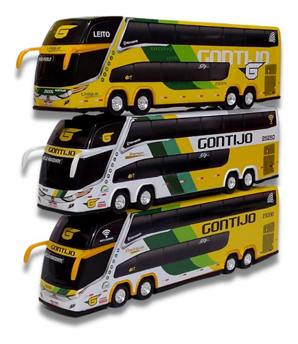 Kit 3 Ônibus Colecionador Viação Gontijo 1800 Dd G7