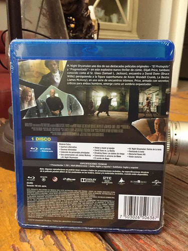 Imagen 3 de 3 de Glass Bluray Nuevo Riginal M. Night Shyamalan James Mcavoy