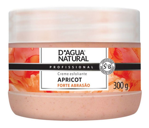 Creme Esfoliante Apricot Forte Abrasão 300g Dagua Natural