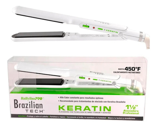 Planchita Alisado Keratin Babyliss Pro Brazilian Tech 450f