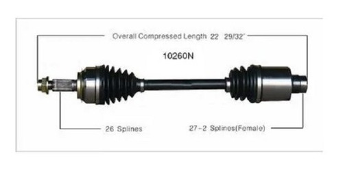 Semieje Honda Civic 06/2011 Manual 1.8 Derecho