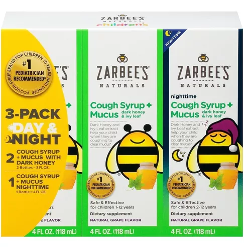 Zarbee's - Xarope Para A Tosse Infantil + Muco Sabor De Uva