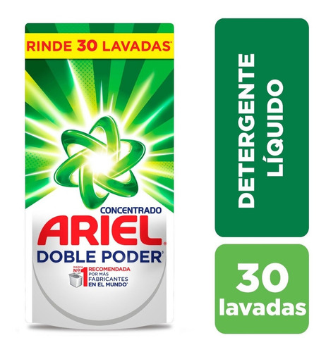 Imagen 1 de 9 de Recarga Detergente Líquido Ariel Concentrado 1.2 Litros 