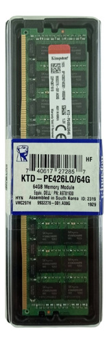 Memoria Ddr4 64gb Kingston 2666mhz Lrdim Ktd-pe426lq/64g