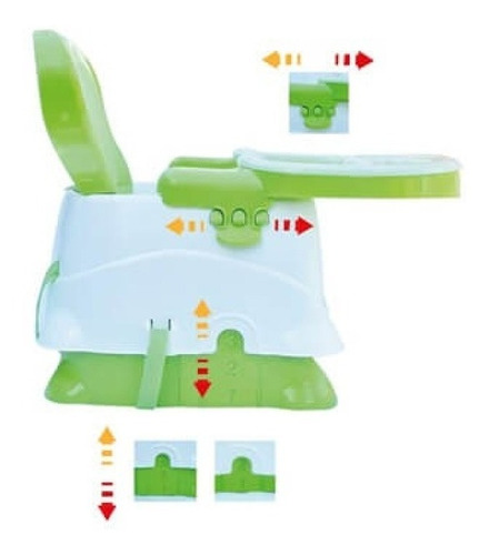 Imagen 3 de 5 de Silla Booster Para Comer Bebe Punti Plegable 3 Alturas