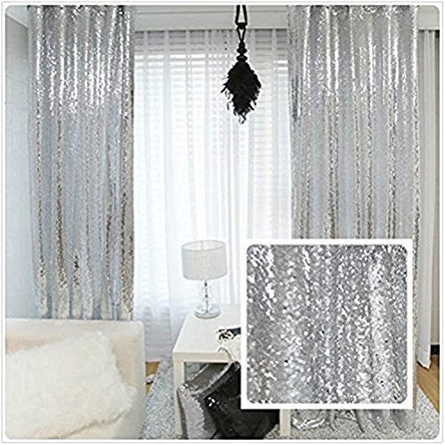 Cortinas De Plata Con Lentejuelas De Año Nuevo De Trlyc, Se