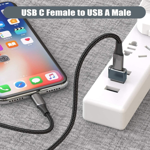 Imagen 4 de 7 de Adaptador Usb C Hembra Macho Para Cable iPhone
