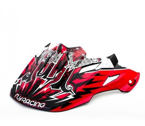 Pala Para Capacete Fly Racing Trophy Lite Red/black/white