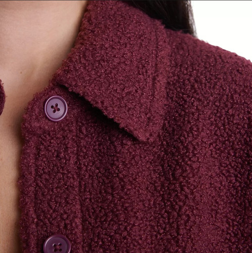 Chamarra Sherpa Basica Mujer Otoño/invierno Casual Abrigador