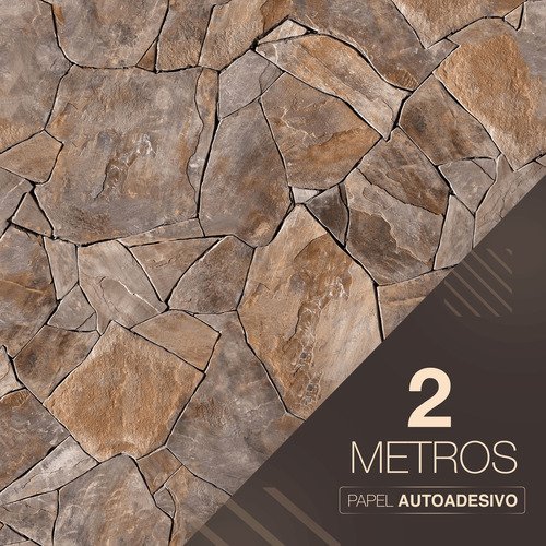 Papel De Parede Adesivo Sala Pedras Efeito Realismo 3d 2.5m