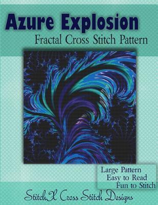 Libro Azure Explosion Fractal Cross Stitch Pattern - Trac...