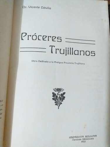 Próceres Trujillanos, Vicente Dávila / Genealogía 