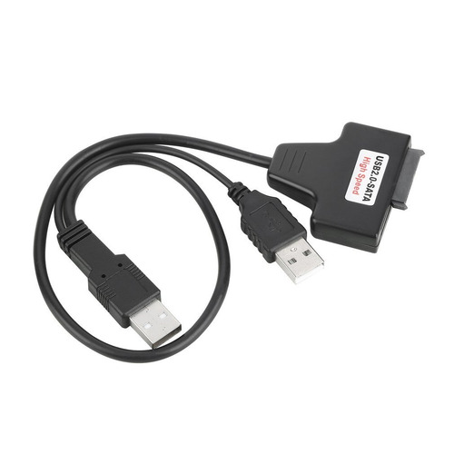 Usb 2.0 Preto Para 7 + 6 13pin Sata Laptop Cd / Dvd / Blu-ra