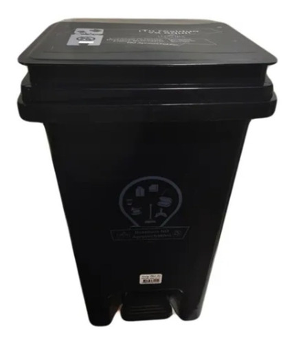 Papelera Cuadrada De 20 Litros De Pedal Luxury Nueva Norma