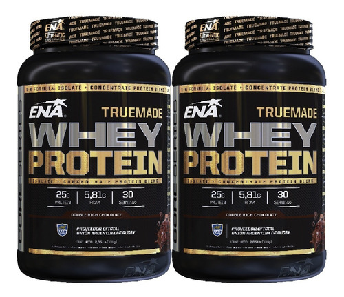 2 Whey Protein Ena True Made Proteínas Isolate Proteína Ena