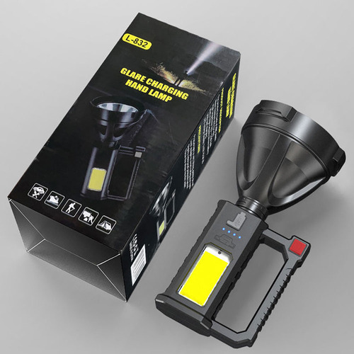 Lámpara De Mano Led Recargable Linterna Portátil Camping