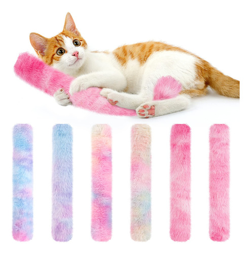 6 Juguetes De Patadas Para Gatos, 3 Colores Con Papel De Son