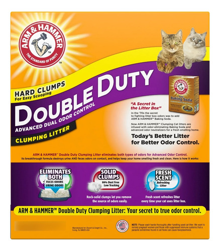 Arm & Hammer Double Duty Dual Advanced Arena Para Gatos 40lb
