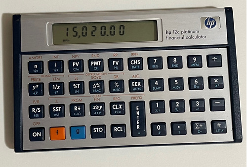 Calculadora Financiera Hp 12c - Plateada - Usada 