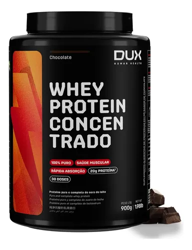 Whey Protein Concentrado Dux Sport Fitness Po 900g Chocolate