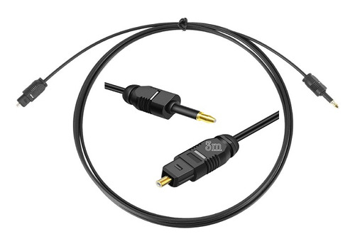 Cable De Audio Digital Óptico Toslink Chapado En Oro 5 M.