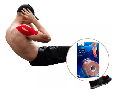 Cinta Tapping Kinesiologica Vendaje X4 Colores Neuromuscular Color Turquesa/negro/beige/rojo