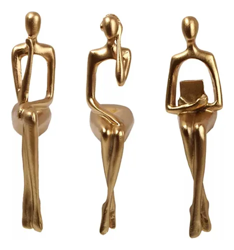 comprar Estátua De 3 Peças Estatuetas De Arte Abstrata Moderna